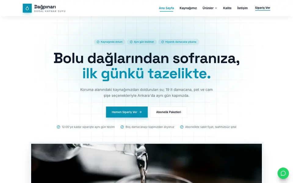 Su & Damacana · Minimal şablonu