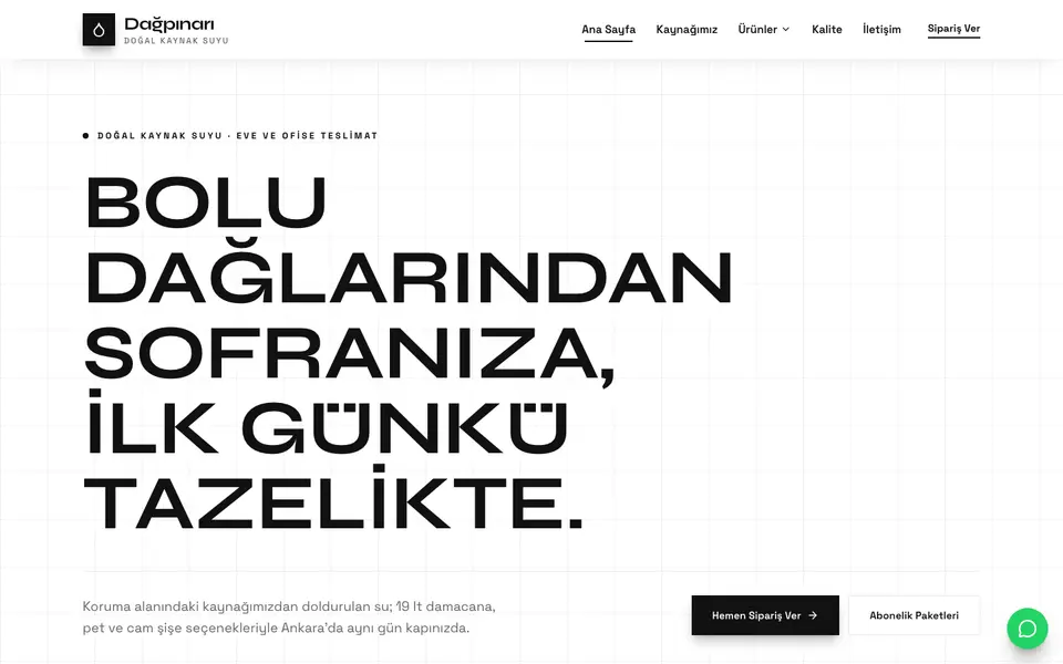 Su & Damacana · Monokrom şablonu