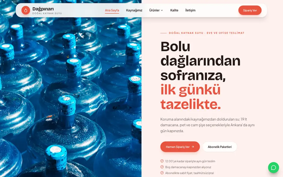 Su & Damacana · Pastel şablonu