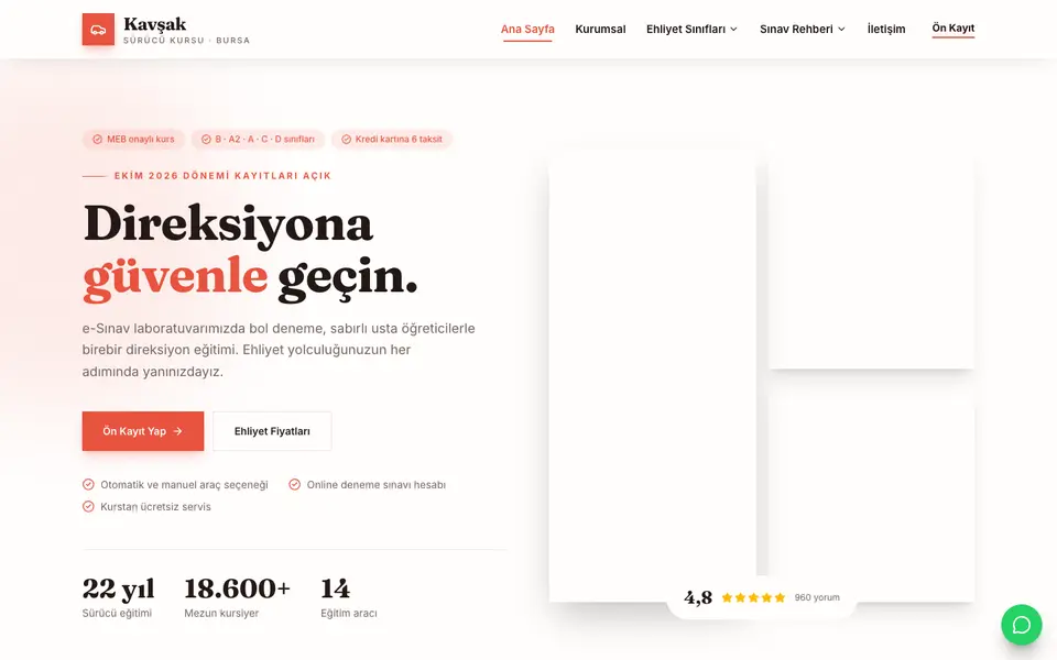 Sürücü Kursu · Atölye şablonu