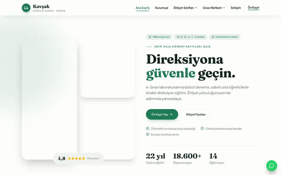 Sürücü Kursu · Doğal şablonu