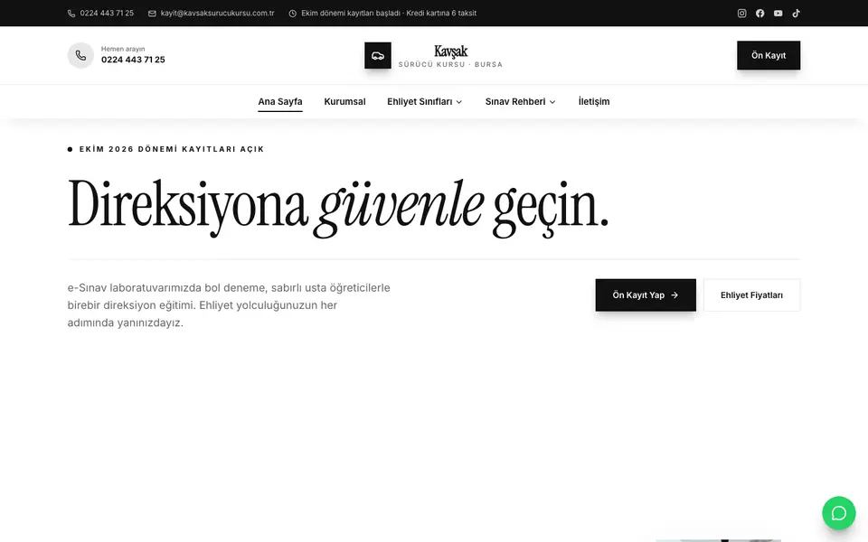 Sürücü Kursu · Gazete şablonu