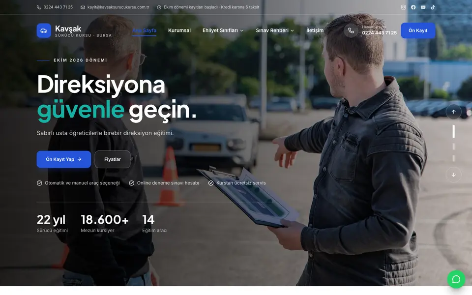 Sürücü Kursu · Klasik şablonu