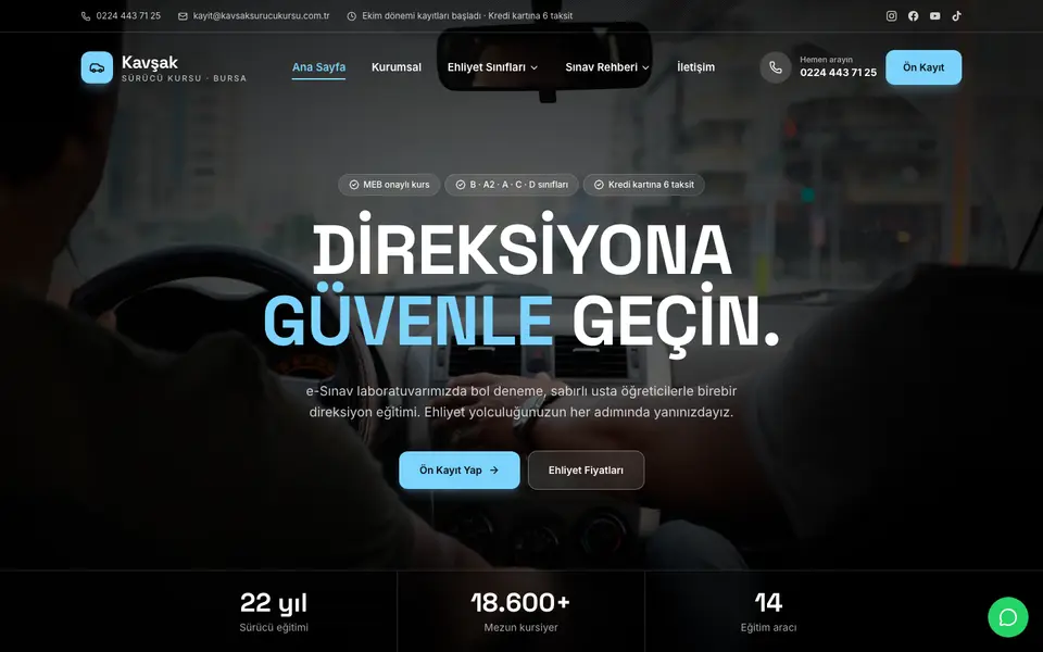 Sürücü Kursu · Sahne şablonu