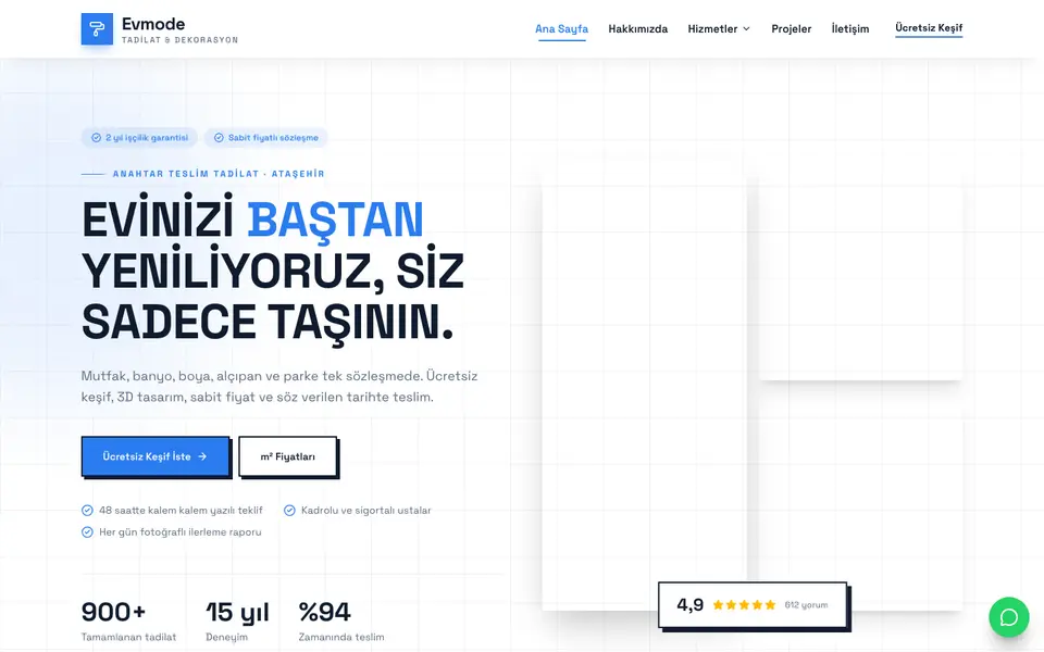 Tadilat & Dekorasyon · Brutal şablonu
