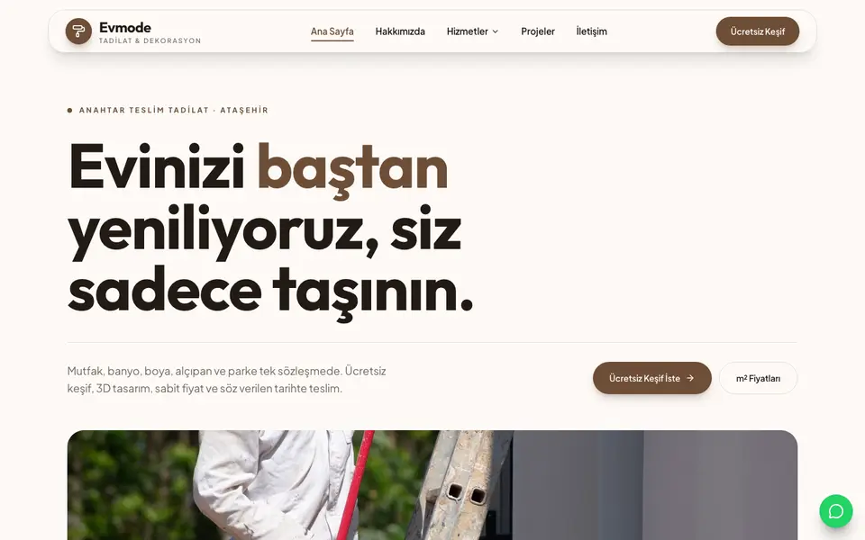 Tadilat & Dekorasyon · Canlı şablonu