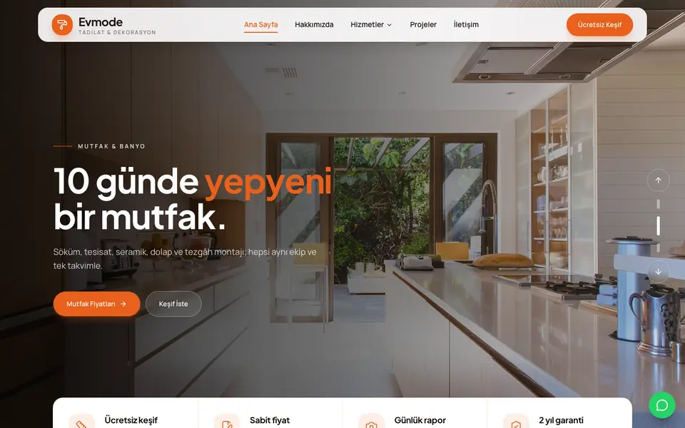 Tadilat & Dekorasyon · Dinamik şablonu