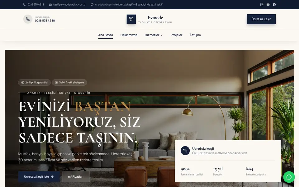 Tadilat & Dekorasyon · Elit şablonu