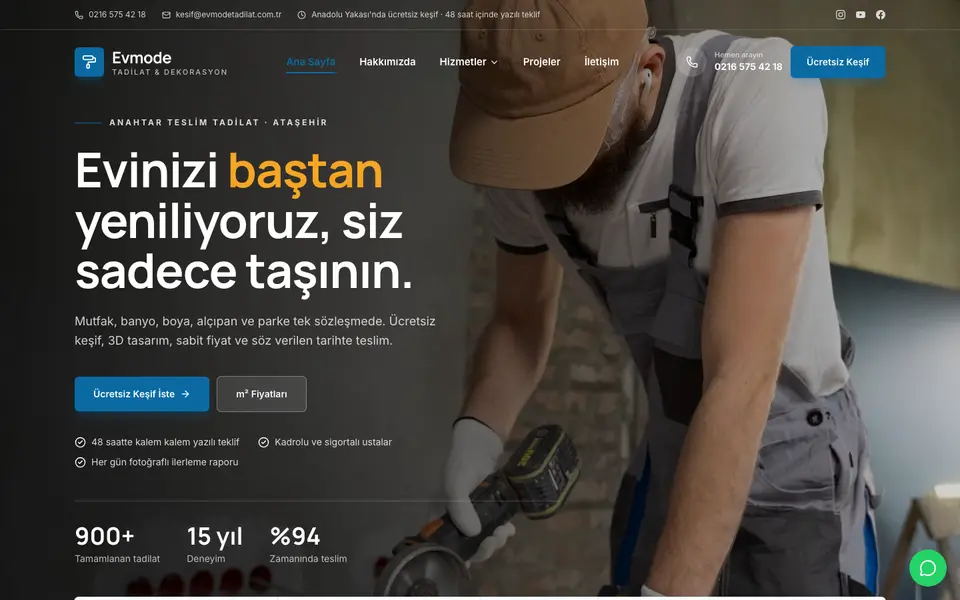 Tadilat & Dekorasyon · Kurumsal şablonu