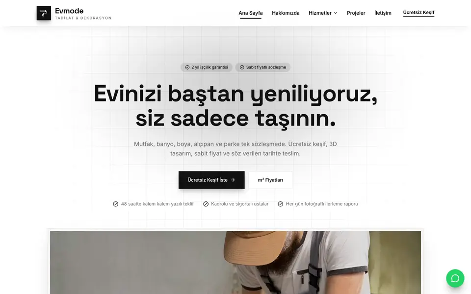 Tadilat & Dekorasyon · Minimal şablonu