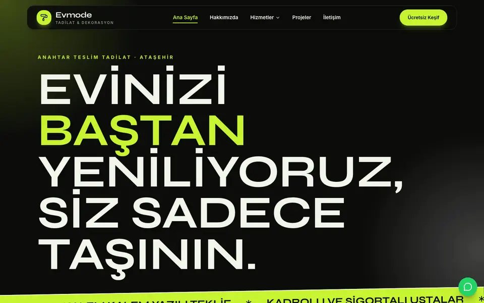 Tadilat & Dekorasyon · Neon şablonu