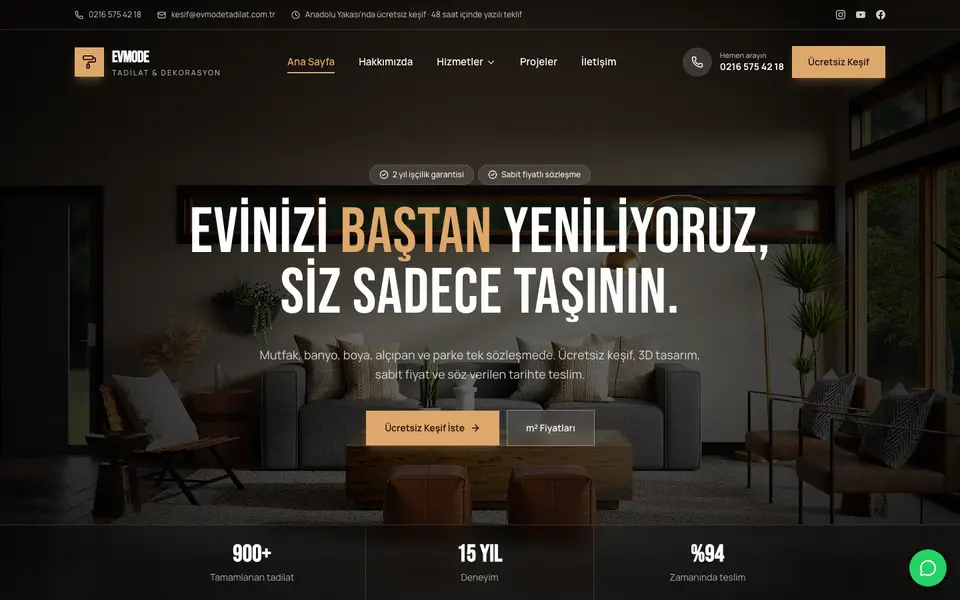 Tadilat & Dekorasyon · Sinema şablonu