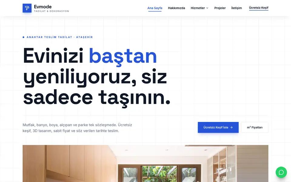 Tadilat & Dekorasyon · Teknik şablonu