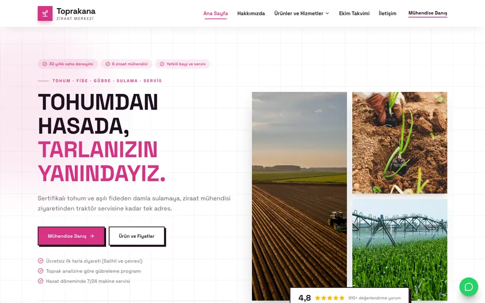 Tarım & Ziraat · Brutal şablonu