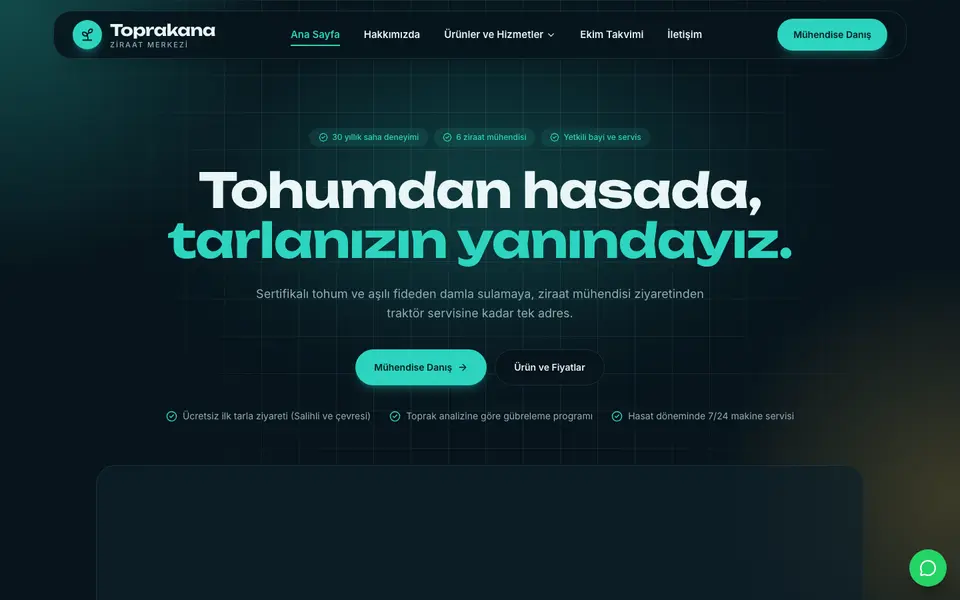 Tarım & Ziraat · Cam şablonu