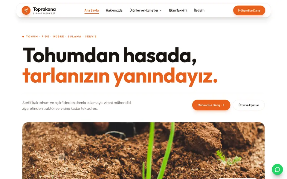 Tarım & Ziraat · Canlı şablonu
