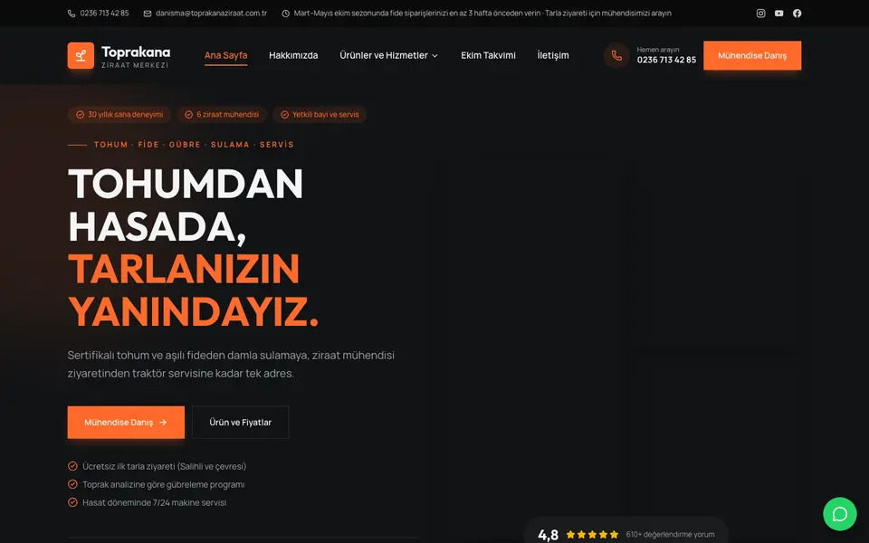 Tarım & Ziraat · Cesur şablonu