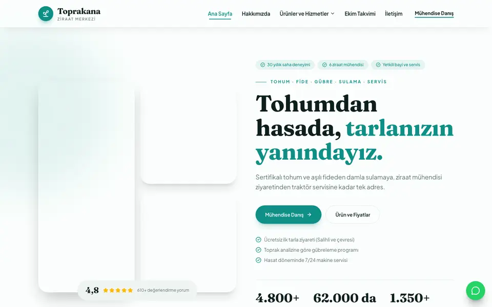 Tarım & Ziraat · Doğal şablonu
