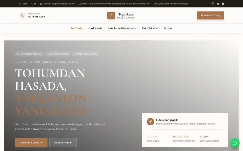 Tarım & Ziraat · Elit şablonu