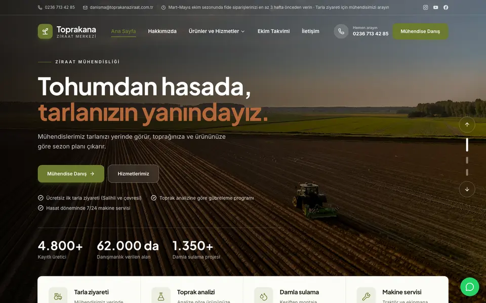Tarım & Ziraat · Klasik şablonu