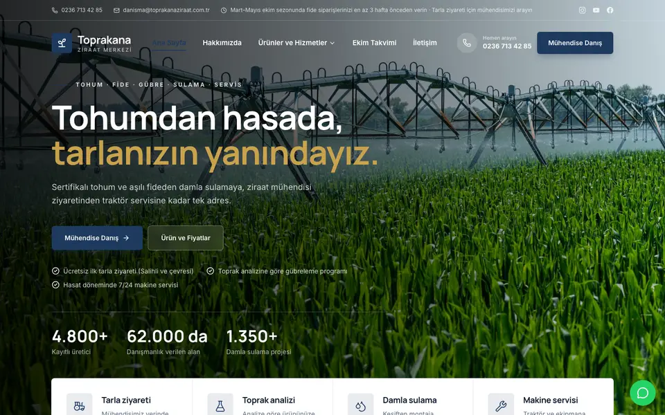 Tarım & Ziraat · Kurumsal şablonu