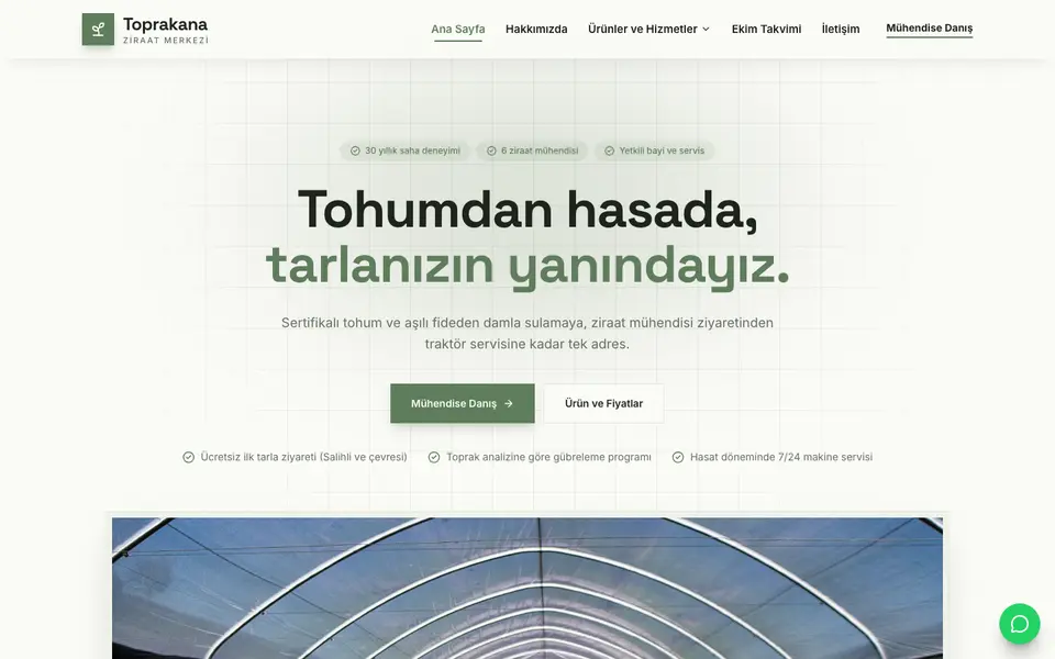 Tarım & Ziraat · Minimal şablonu