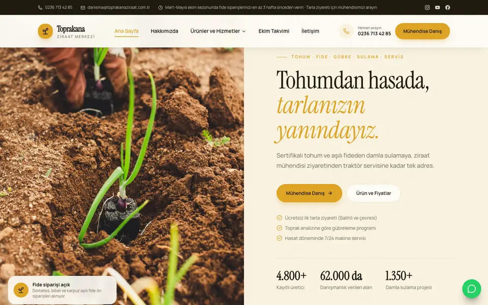 Tarım & Ziraat · Retro şablonu