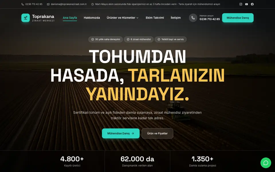 Tarım & Ziraat · Sahne şablonu