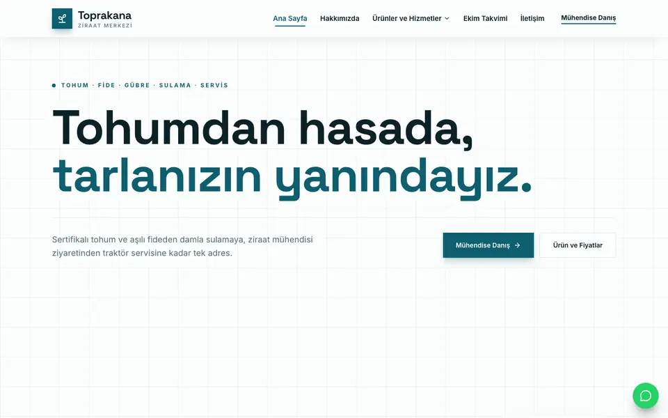 Tarım & Ziraat · Teknik şablonu