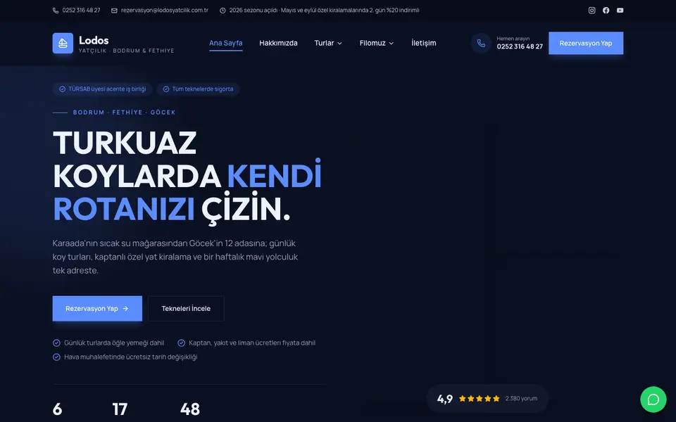 Tekne Turu & Yat Kiralama · Cesur şablonu