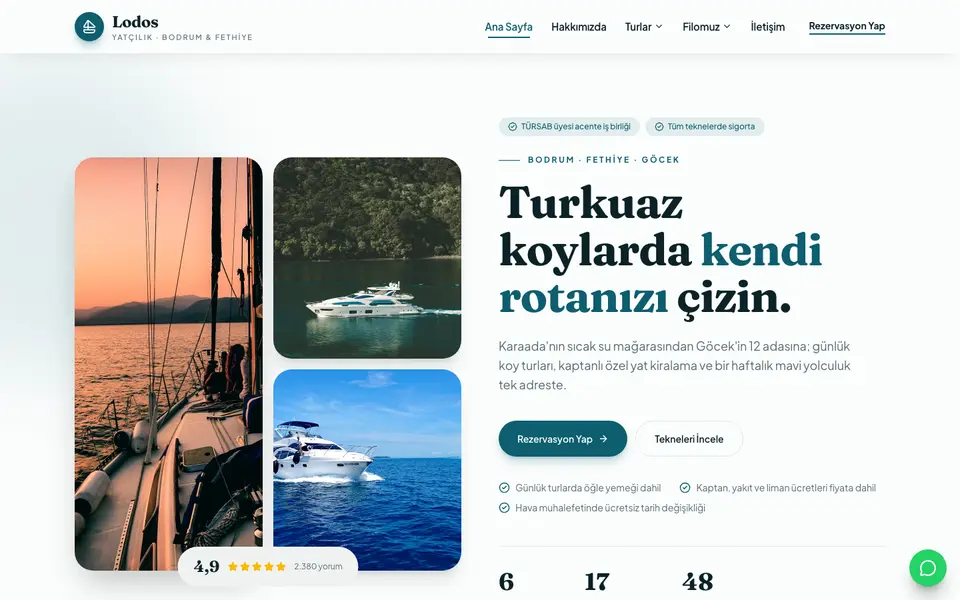 Tekne Turu & Yat Kiralama · Doğal şablonu