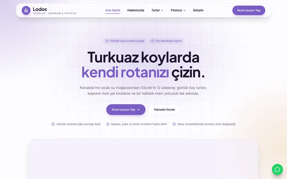 Tekne Turu & Yat Kiralama · Kristal şablonu