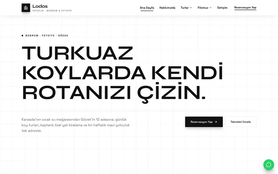 Tekne Turu & Yat Kiralama · Monokrom şablonu