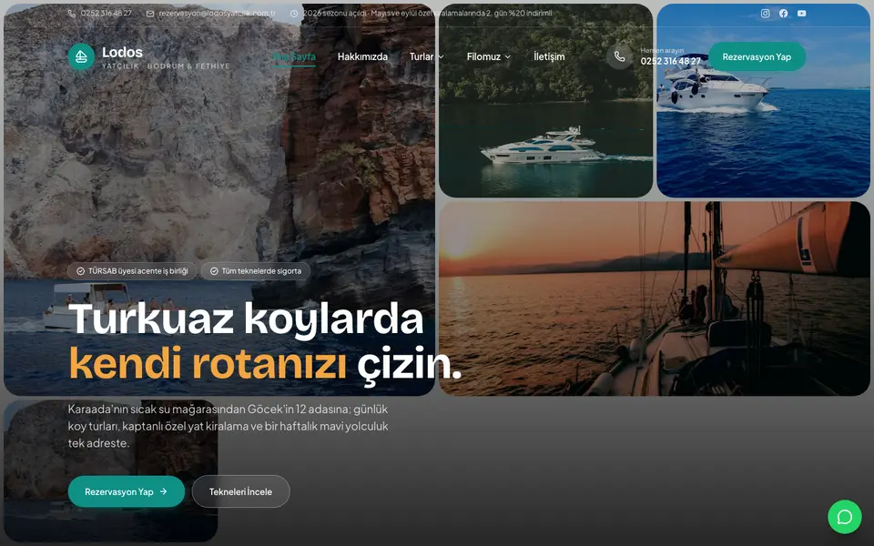 Tekne Turu & Yat Kiralama · Mozaik şablonu