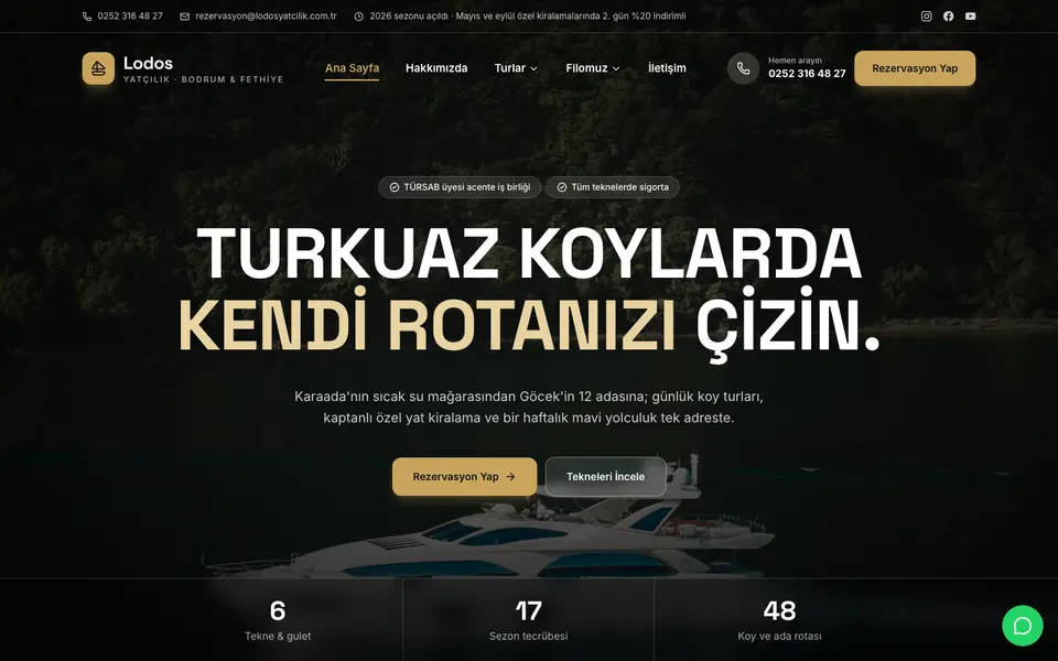 Tekne Turu & Yat Kiralama · Sahne şablonu