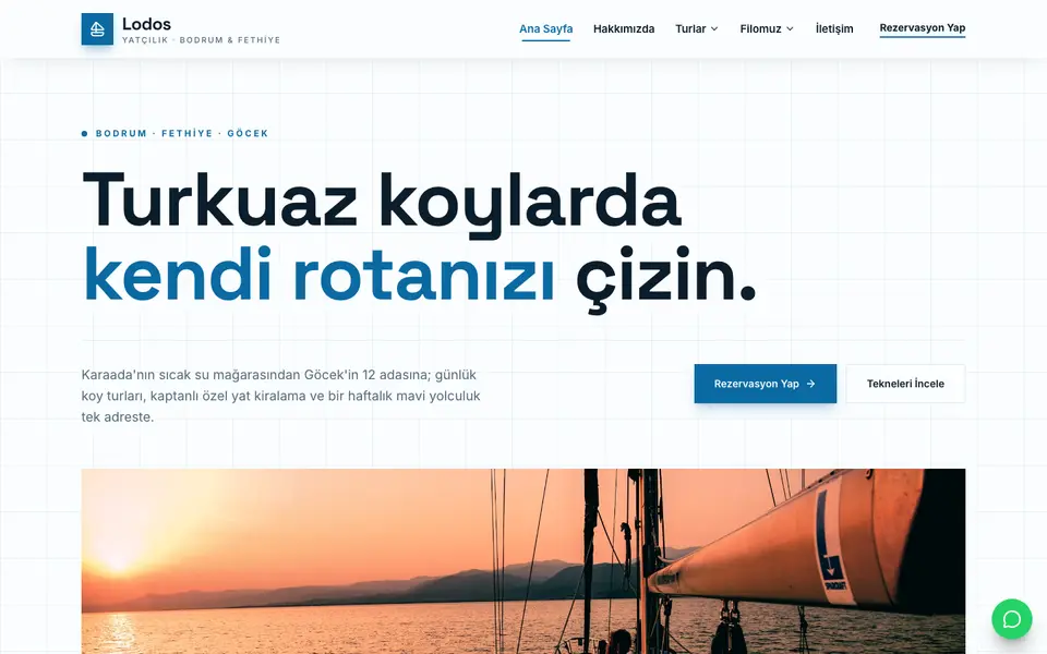 Tekne Turu & Yat Kiralama · Teknik şablonu