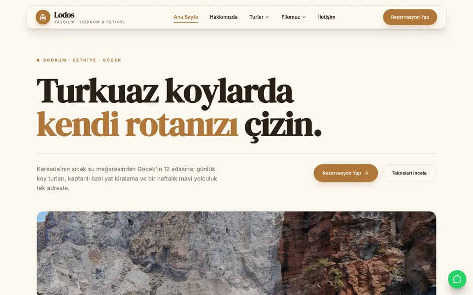 Tekne Turu & Yat Kiralama · Vitrin şablonu