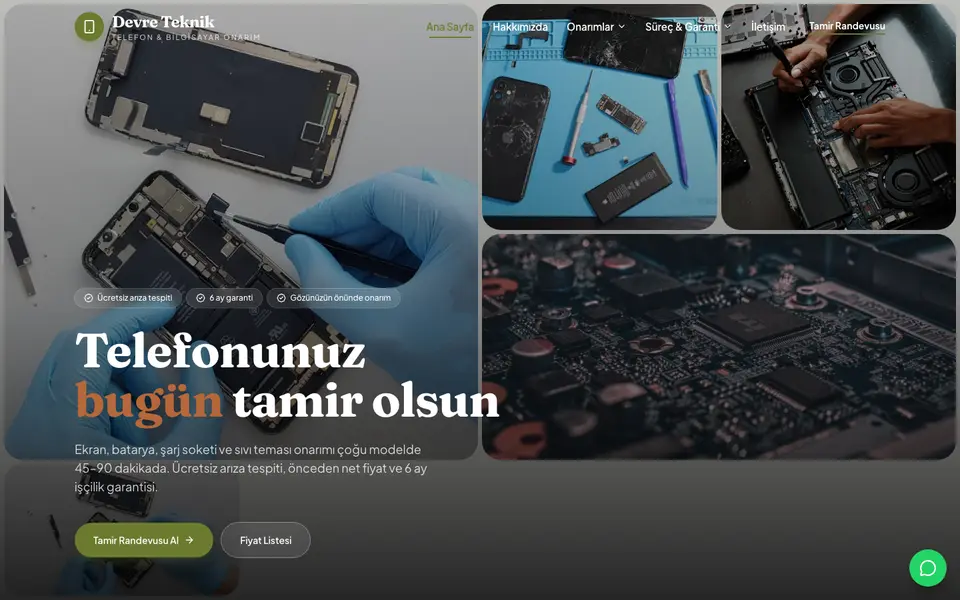 Telefon Tamiri · Bahar şablonu
