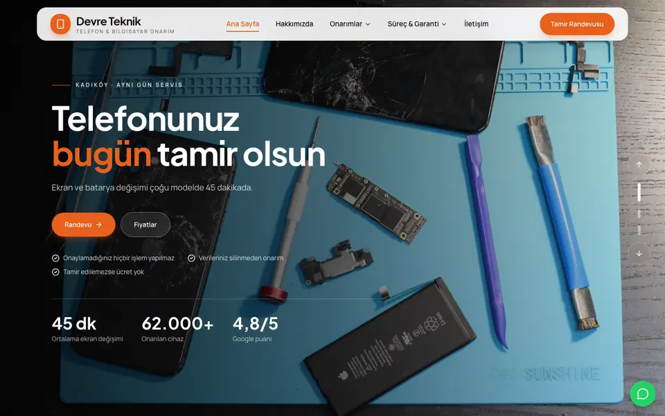 Telefon Tamiri · Dinamik şablonu