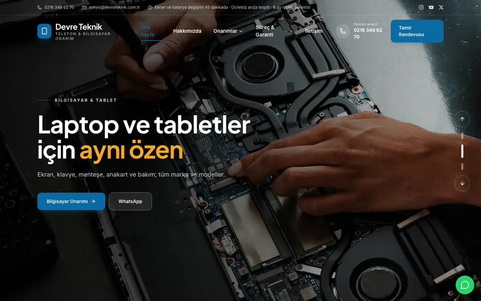 Telefon Tamiri · Klasik şablonu