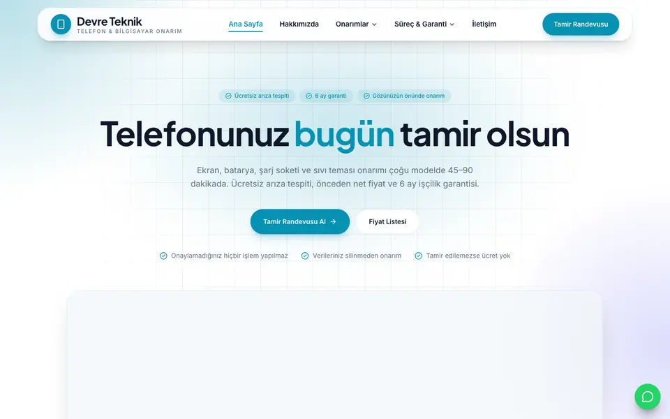 Telefon Tamiri · Kristal şablonu