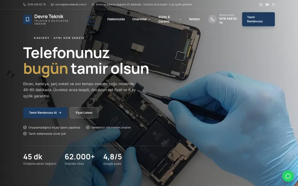 Telefon Tamiri · Kurumsal şablonu