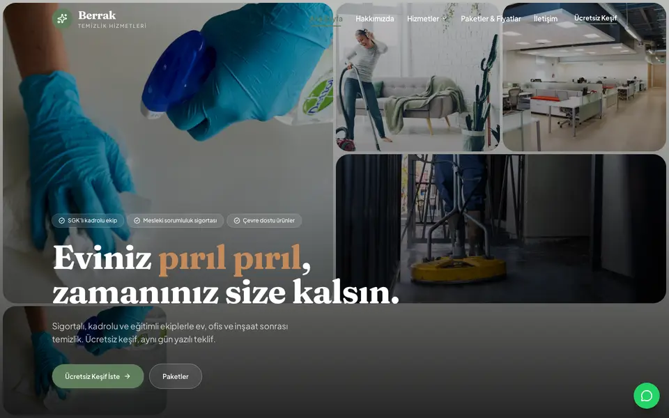 Temizlik Şirketi · Bahar şablonu