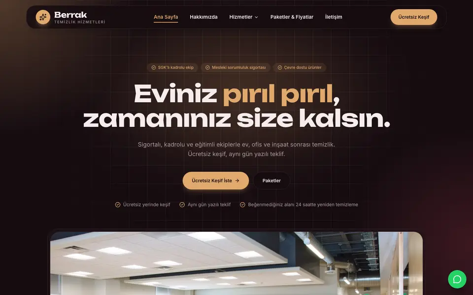 Temizlik Şirketi · Cam şablonu