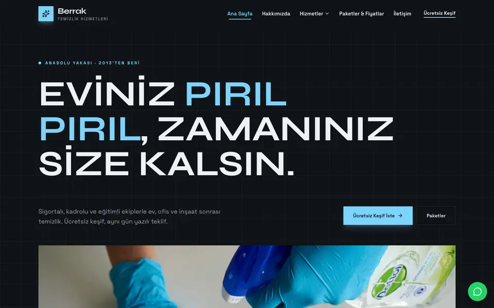 Temizlik Şirketi · Monokrom şablonu