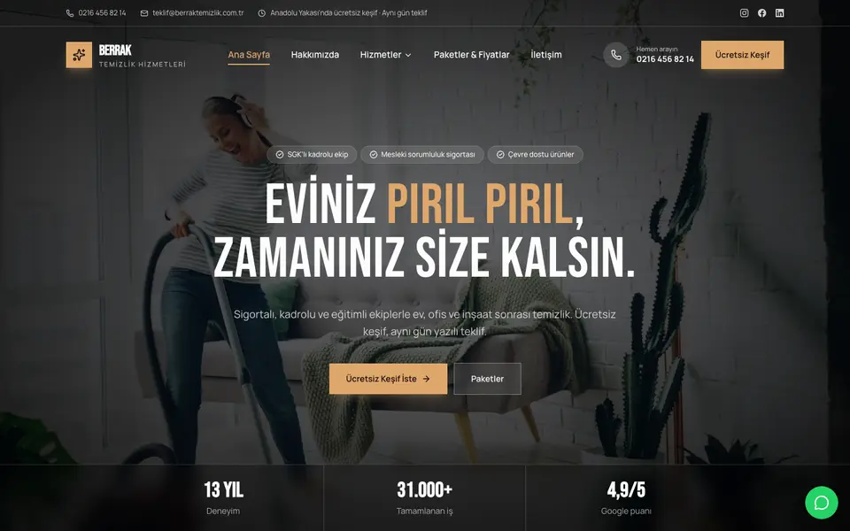 Temizlik Şirketi · Sinema şablonu