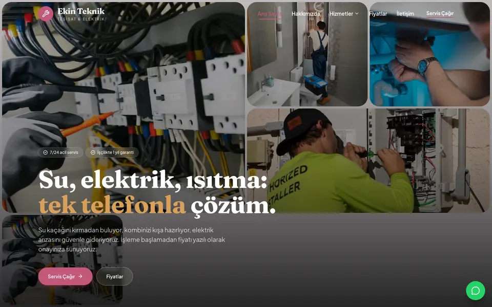 Tesisat & Elektrik · Bahar şablonu