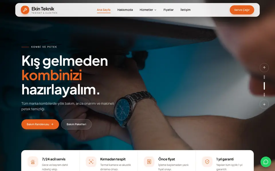 Tesisat & Elektrik · Dinamik şablonu