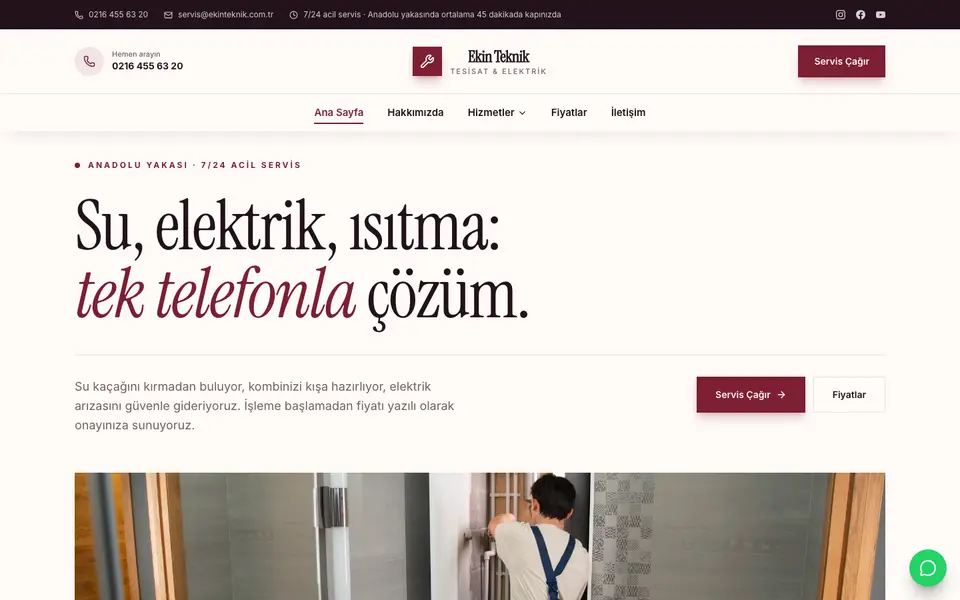 Tesisat & Elektrik · Gazete şablonu