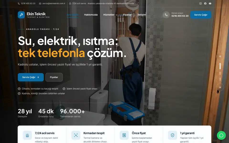 Tesisat & Elektrik · Klasik şablonu